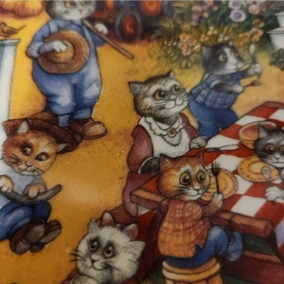 Vintage‎ Bill Bell A Purrfect Feast plate - Picture 2 of 7